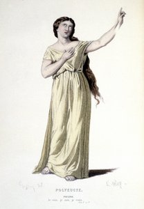 Karaktären av Pauline i tragedin Polyeucte martyr - Full Theatre: (Samling av pjäser av Corneille) teckning av Geffroy, gravyr av L. Wolff - ed. Laplace, Sanchez et Cie, Paris 1884