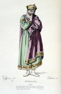 Karaktären av Phocas i tragedin Heraclius - Full Theatre: (Samling av pjäser av Corneille) teckning av Geffroy, gravyr av Delanoix - ed. Laplace, Sanchez et Cie, Paris 1884 av Edmond Aime Florentin Geffroy