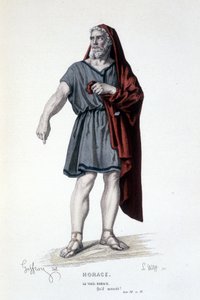 Karaktären av den gamle Horace i tragedin Horace - Full Theatre: (Samling av pjäser av Corneille) teckning av Geffroy, gravyr av L. Wolff - ed. Laplace, Sanchez et Cie, Paris 1884