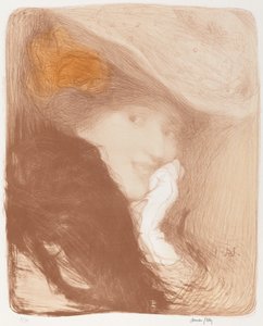 La Rieuse: Madame Albert Besnard, 1897. av Edmond-François Aman-Jean