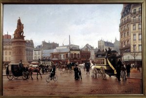 Utsikt över Place Clichy 1896 Målning av Edmond Grandjean (1844-1908) 1896 Sön. 0,85x1,3 m Paris, Musee Carnavalet