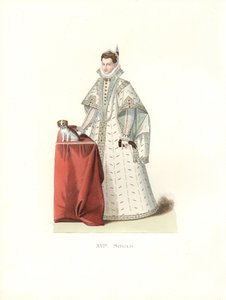 italiensk adelsdam av Edmond Lechevallier Chevignard