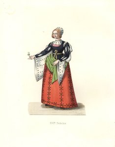 Kvinna från Kastilien, Spanien av Edmond Lechevallier-Chevignard