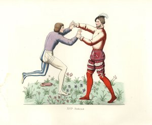 franska brottare av Edmond Lechevallier Chevignard