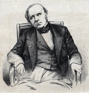 Porträtt av Augustin Thierry (1795-1856), fransk historiker. Gravyr av Chevignard i "" Le Magasin Picturesque"" av Edmond Lechevallier Chevignard