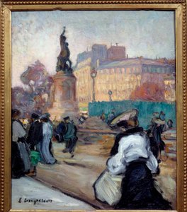 Republikens torg. Målning av Edmond Lemperor (1876-1909)