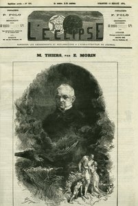 Porträtt av Adolphe Thiers (1797-1877), fransk politiker. Omslag i "" L