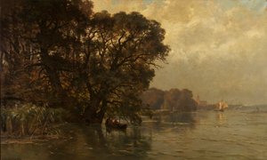 Schelde nära Wetteren (Belgien) av Edmond de Schampheleer