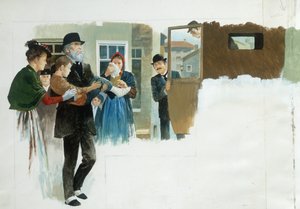 En olycka, från hjärtat, av Edmondo De Amicis, teckning