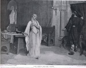 Lady Godiva och Earl Leofric, illustration från 
