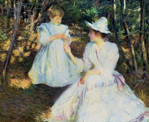 Mother and Child in Pine Woods, ca 1893 (olja på duk)