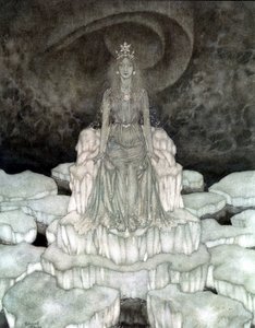 "Snödrottningen" Snödrottningen i majestät av Edmund Dulac