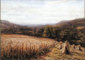 Skördetid nära Ashburton av Edmund George Warren