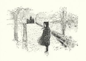Illustration för Jane Eyre av Charlotte Bronte (litho)