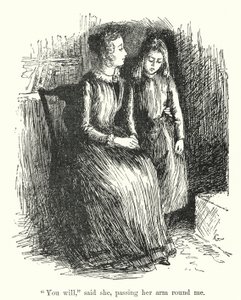 Illustration för Jane Eyre av Charlotte Bronte (litho)