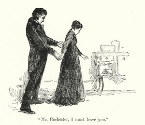 Illustration för Jane Eyre av Charlotte Bronte (litho)