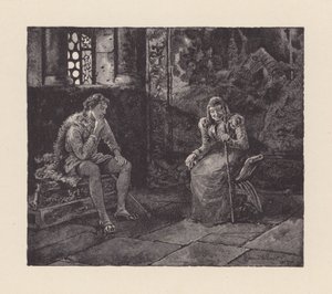 Illustration till The Eve of St Agnes av John Keats (litografi)