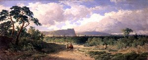 A View of Nottingham (olja ombord) av Edmund John Niemann