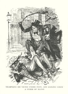 Illustration till R L Stevensons The Strange Case of Dr Jekyll  Mr Hyde (litografi) av Edmund Joseph (after) Sullivan
