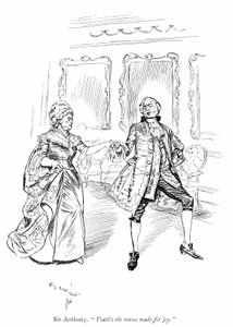 Illustration till Sheridans The Rivals (gravyr)