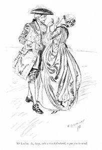 Illustration för Sheridans The Rivals (gravyr)
