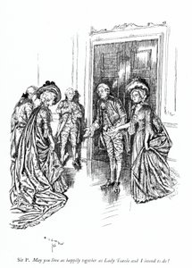 Illustration till Sheridans The School for Scandal (gravyr)