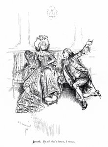 Illustration för Sheridans The School for Scandal (gravyr) av Edmund Joseph (after) Sullivan