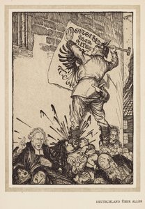 Kejsarens krans: Deutschland Uber Alles (litografi) av Edmund Joseph (after) Sullivan