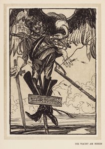Kejsarens krans: Die Wacht Am Rhein (litografi) av Edmund Joseph (after) Sullivan