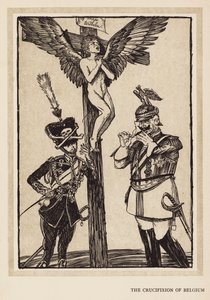 Kejsarens krans: Korsfästelsen av Belgien (lito) av Edmund Joseph (after) Sullivan