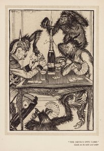 Kejsarens krans: "Djävulens eget spel" (litografi) av Edmund Joseph (after) Sullivan