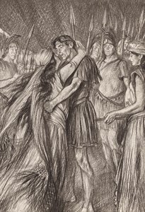 William Shakespeare: Antonius och Cleopatra, akt IV, scen 4 (litografi) av Edmund Joseph (after) Sullivan