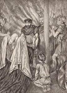 William Shakespeare: Tragedin om Coriolanus, akt V, scen 3 (litografi) av Edmund Joseph (after) Sullivan