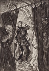William Shakespeare: Tragedin om Hamlet, prins av Danmark, akt III, scen 1 (litografi) av Edmund Joseph (after) Sullivan