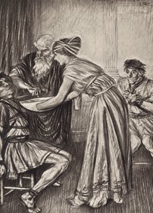 William Shakespeare: Tragedin om Titus Andronicus, akt V, scen 2 (litografi) av Edmund Joseph (after) Sullivan