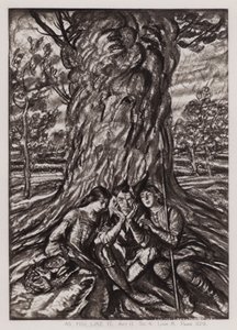 Som du vill, akt II, Sc 4 (litho) av Edmund Joseph Sullivan