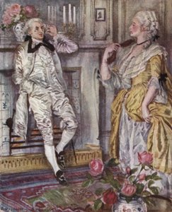 Illustration för The Vicar of Wakefield av Oliver Goldsmith (litho i färg) av Edmund Joseph Sullivan