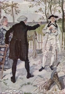 Illustration för The Vicar of Wakefield av Oliver Goldsmith (litho i färg) av Edmund Joseph Sullivan