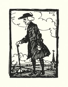Illustration för The Vicar of Wakefield av Oliver Goldsmith (litho i färg) av Edmund Joseph Sullivan