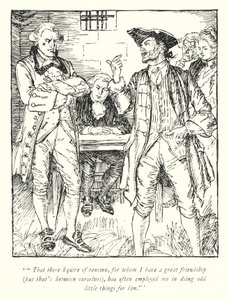 Illustration för The Vicar of Wakefield av Oliver Goldsmith (litho) av Edmund Joseph Sullivan