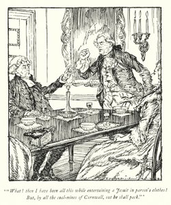 Illustration för The Vicar of Wakefield av Oliver Goldsmith (litho) av Edmund Joseph Sullivan