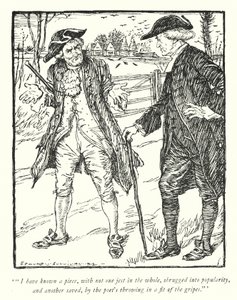 Illustration för The Vicar of Wakefield av Oliver Goldsmith (litho) av Edmund Joseph Sullivan
