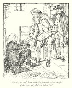 Illustration för The Vicar of Wakefield av Oliver Goldsmith (litho) av Edmund Joseph Sullivan