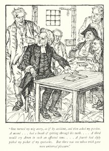Illustration för The Vicar of Wakefield av Oliver Goldsmith (litho) av Edmund Joseph Sullivan