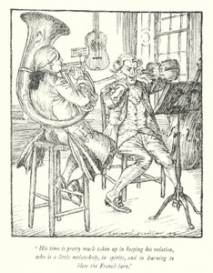 Illustration för The Vicar of Wakefield av Oliver Goldsmith (litho) av Edmund Joseph Sullivan