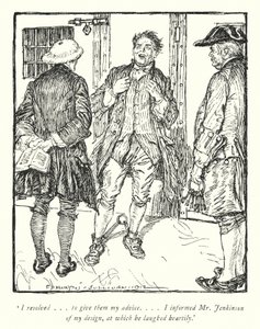 Illustration för The Vicar of Wakefield av Oliver Goldsmith (litho) av Edmund Joseph Sullivan