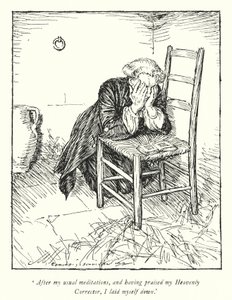 Illustration för The Vicar of Wakefield av Oliver Goldsmith (litho) av Edmund Joseph Sullivan