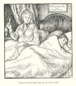 Illustration för The Vicar of Wakefield av Oliver Goldsmith (litho) av Edmund Joseph Sullivan