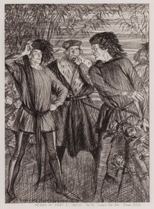 Första delen av kung Henrik VI, akt II, Sc 4 (litho) av Edmund Joseph Sullivan