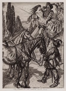 The Taming of the Shrew, Akt III, Sc 2 (litho) av Edmund Joseph Sullivan